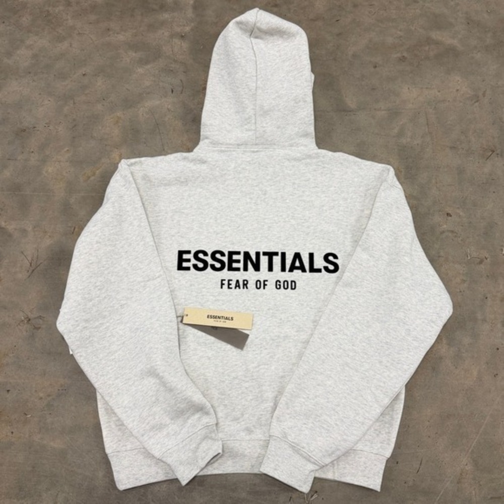 Fear of God Essentials Light Gray Hoodie